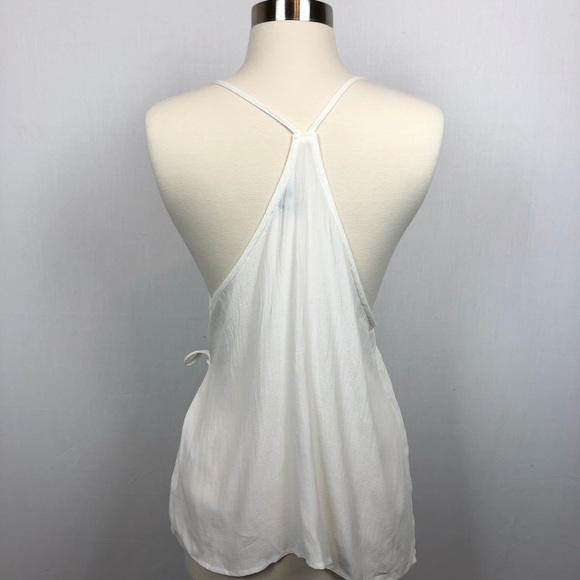 TOBI white side tie racerback wrap sleeveless top - Picture 2 of 4